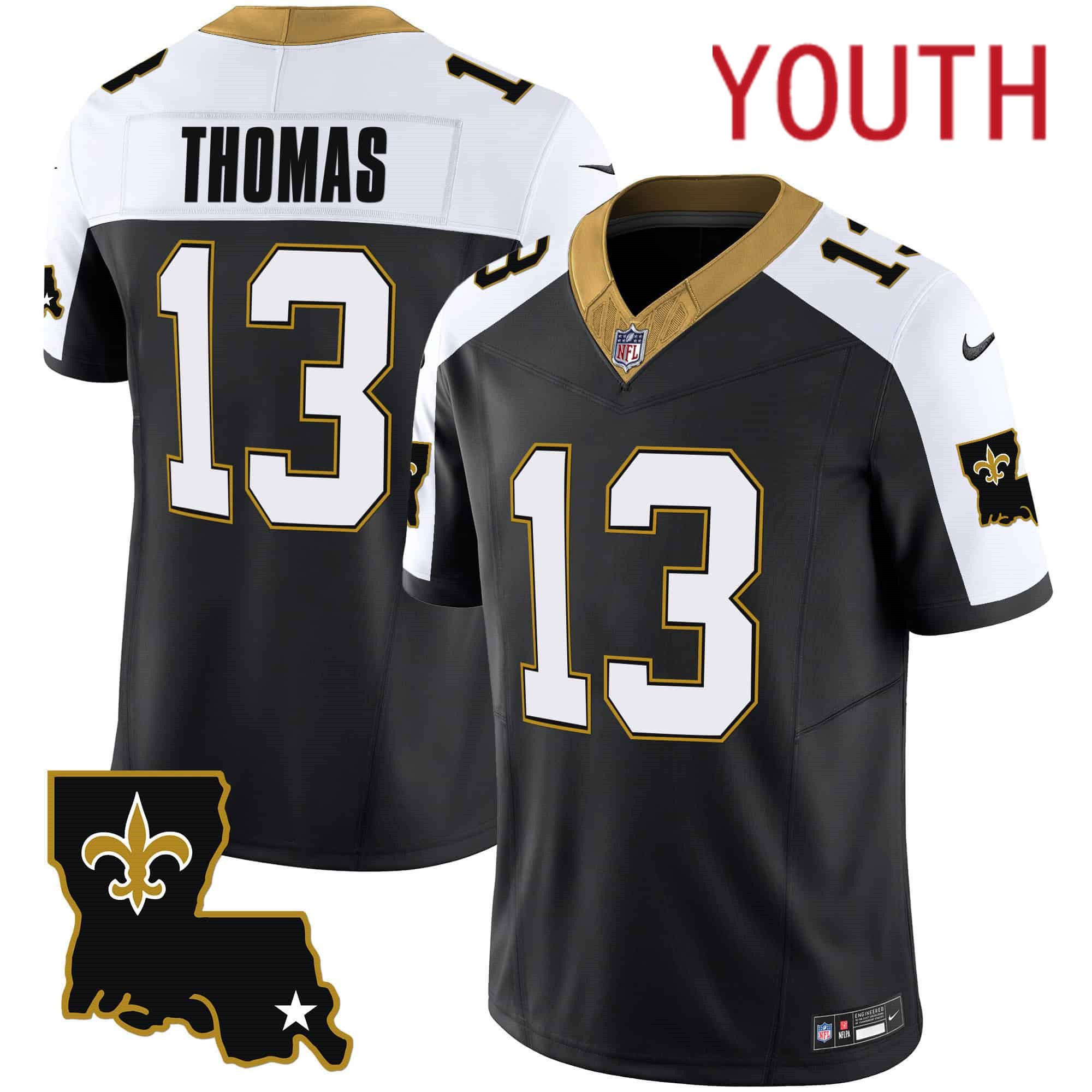 Youth New Orleans Saints #13 Thomas Black 2024 Nike 1987 Legacy Vapor Limited NFL Jersey->youth nfl jersey->Youth Jersey
